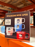 SNOOPY Stackable Mug Set of 4