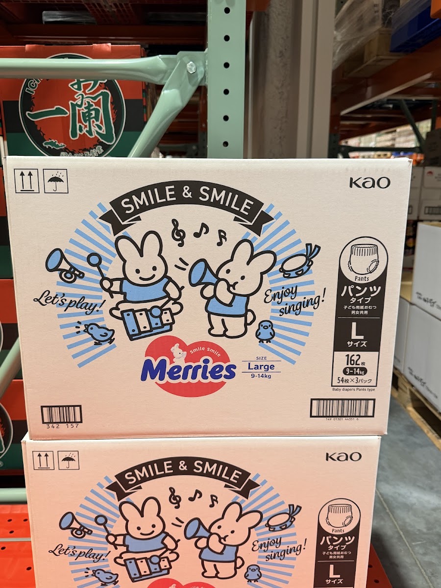 Merries紙尿褲褲型L 162枚