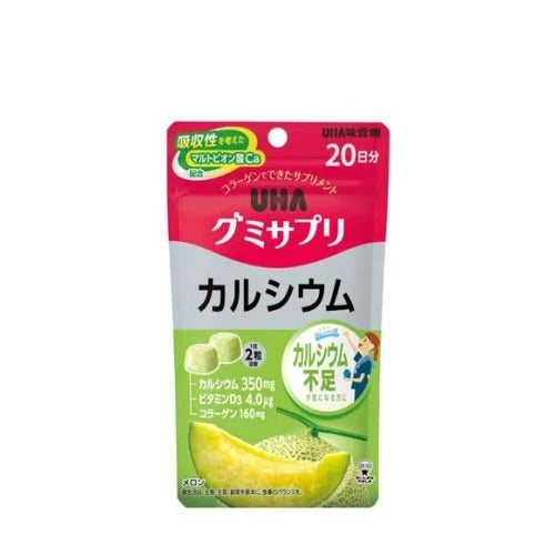UHA味覺糖營養補充軟糖 鈣 蜜瓜味 20日份