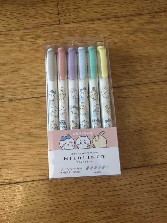 Chiikawa Mildliner 6-Colour Set
